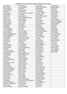 Listes des enseignants du DMG
