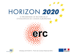 Le Conseil européen de la recherche (ERC)