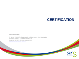 Certification - ARS Pays de la Loire