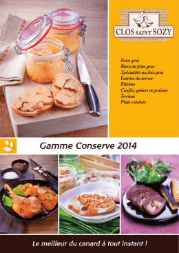 Gamme Conserve 2014