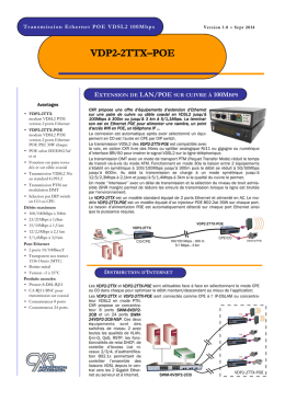 VDP2-2TTX et VDP2-I-4TTX modem VDSL2 pont Ethernet (Fr)