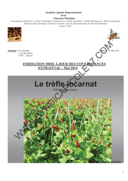 Le trefle incarnat (format pdf) - Syndicat Apicole Départemental de la
