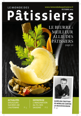 Le Monde des Pâtissiers / National / Octobre 2014