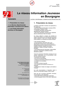 Le r&eacute;seau Information Jeunesse en Bourgogne