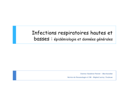 Infections respiratoires hautes et basses - CLIN Sud