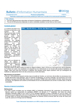 DRC: North-Kivu - Zone de Beni-Lubero
