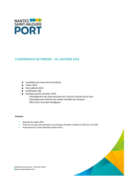 Télécharger le dossier de presse - Port autonome Nantes Saint