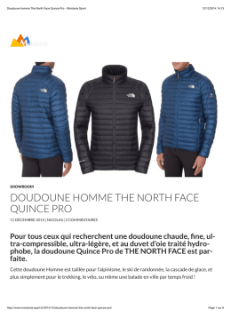 Doudoune homme The North Face Quince Pro