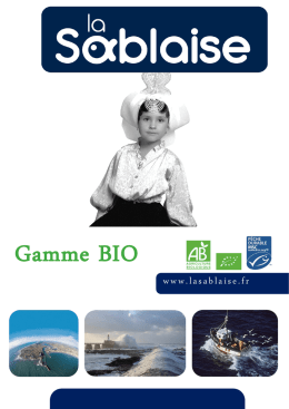 Catalogue Gamme Biologique LA SABLAISE Export