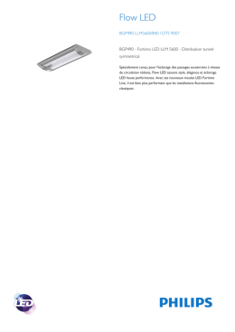 Product Leaflet: Luminaire Flow LED BGP490 pour tunnel