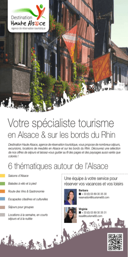 Nouvelle brochure [PDF] - Destination Haute Alsace