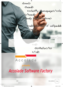 Présentation Accolade Software Factory
