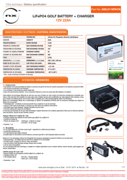 LiFePO4 GOLF BATTERY + CHARGER 12V 22Ah - All