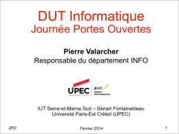 DUT Informatique - IUT de Sénart/Fontainebleau