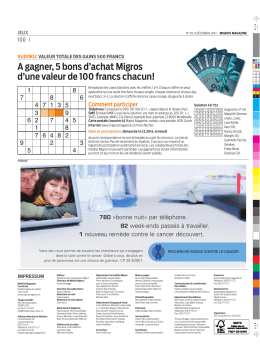 1 - Migros Magazine