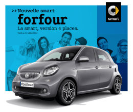 Nouvelle smart La smart, version 4 places.