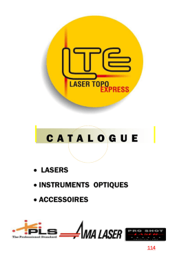 CATALOGUE - LTE - Laser Topo Express