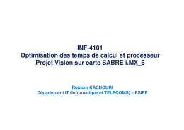 Présentation du projet Vision sur carte SABRE i.MX_6