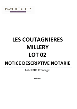 LES COUTAGNIERES MILLERY LOT 02