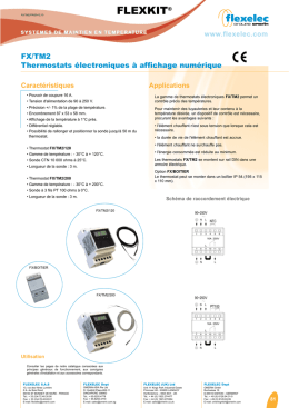 Thermostat électronique pour cable chauffant - FX/TM2