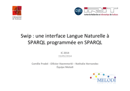 Swip : une interface Langue Naturelle à SPARQL