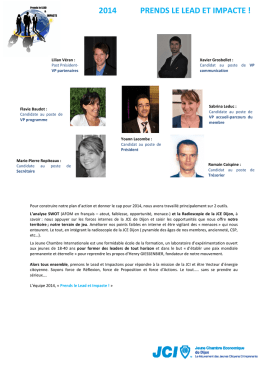 programme pour 2014 - Jeune Chambre Economique de Dijon