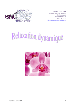 Atelier 1h de relaxation dynamique