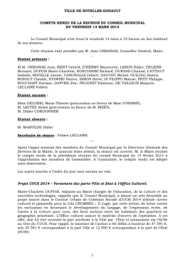 Compte rendu du 14 mars 2014 - Ville de Noyelles