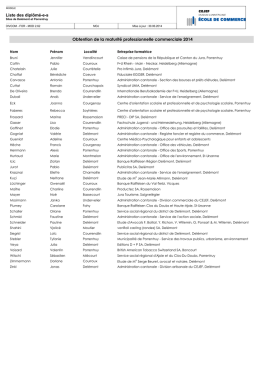 Liste des diplômé-e-s 2014 - Bienvenue sur le site des Ecoles de