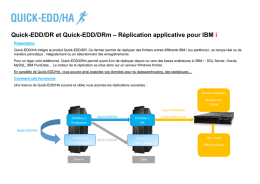 Quick-EDD/DR et Quick-EDD/DRm – Réplication applicative pour