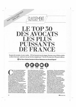 Le top 30 des avocats les plus puissants en France