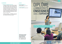Plaquette DU EdS.indd - ESPE Clermont
