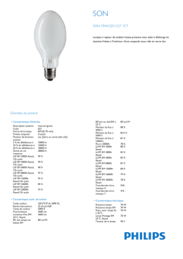 Product Leaflet: SON (Internal Ignitor) E27