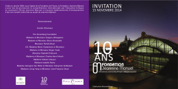 Invitation Gala 2014 - Fondation Jeannine Manuel