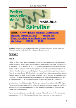 P.N. de Mars 2014 - spiruline france