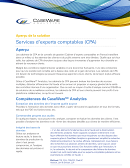 Télécharger le PDF - CaseWare Analytics