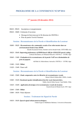 programme conference ncsp2014
