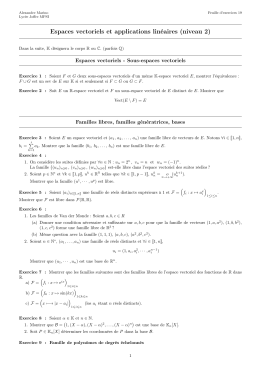 Espaces vectoriels et applications linéaires (niveau 2)