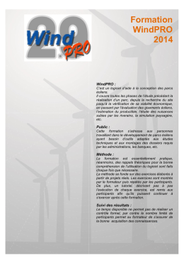 Formation WindPRO 2014 - EMD International A/S