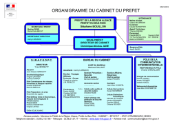 organigramme - Préfecture de la région Alsace et du département