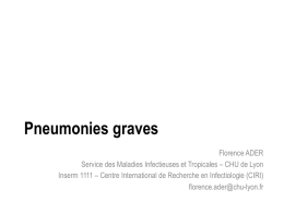 Pneumonies graves