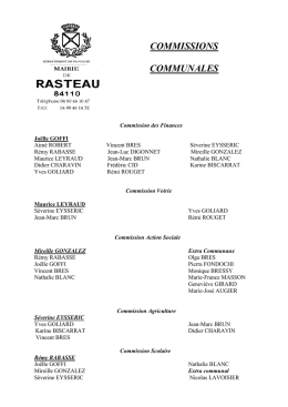 COMMISSIONS COMMUNALES
