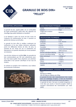 WP001 - GRANULE DE BOIS DIN+ - Chimie Import Developpement