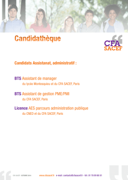 Candidathèque - CFA
