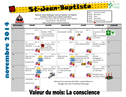 Calendrier du mois - 2014 Novembre - Saint-Jean