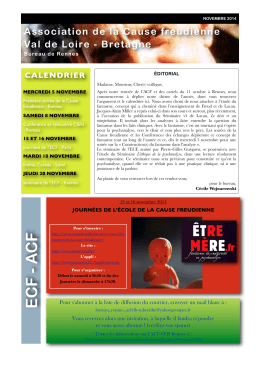 agenda acf vlb nov couleur - La section clinique de Nantes