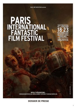 Télécharger le dossier de presse - Paris International Fantastic Film