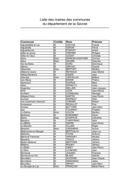 Liste maires département de la Savoie.csv