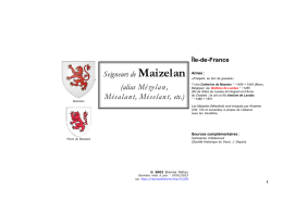 Seigneurs de Maizelan (alias Mézelan, Mésalant, Méselant, etc.)