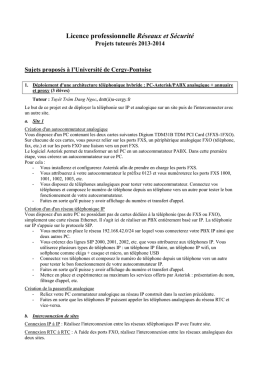 Sujets proposés - Université de Cergy Pontoise